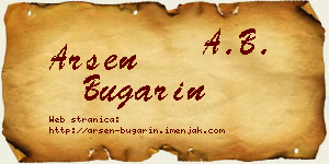 Arsen Bugarin vizit kartica